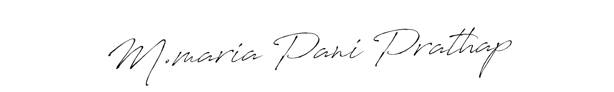 Use a signature maker to create a handwritten signature online. With this signature software, you can design (Antro_Vectra) your own signature for name M.maria Pani Prathap. M.maria Pani Prathap signature style 6 images and pictures png