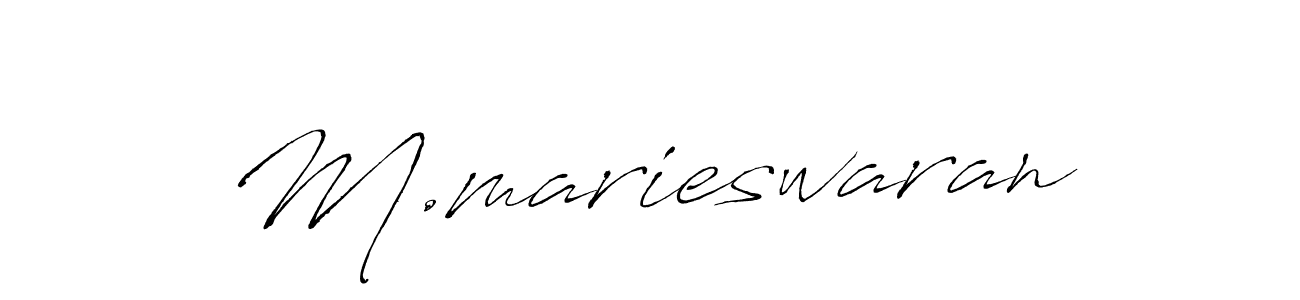 Design your own signature with our free online signature maker. With this signature software, you can create a handwritten (Antro_Vectra) signature for name M.marieswaran. M.marieswaran signature style 6 images and pictures png