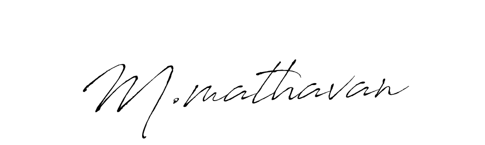 The best way (Antro_Vectra) to make a short signature is to pick only two or three words in your name. The name M.mathavan include a total of six letters. For converting this name. M.mathavan signature style 6 images and pictures png