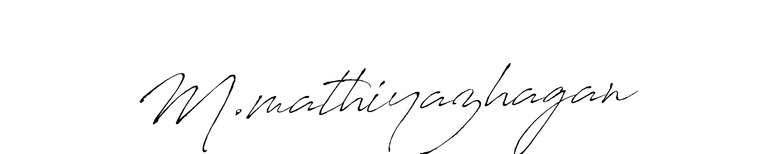 How to make M.mathiyazhagan signature? Antro_Vectra is a professional autograph style. Create handwritten signature for M.mathiyazhagan name. M.mathiyazhagan signature style 6 images and pictures png