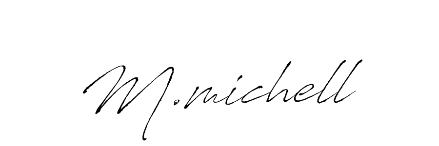 The best way (Antro_Vectra) to make a short signature is to pick only two or three words in your name. The name M.michell include a total of six letters. For converting this name. M.michell signature style 6 images and pictures png