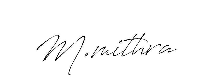 This is the best signature style for the M.mithra name. Also you like these signature font (Antro_Vectra). Mix name signature. M.mithra signature style 6 images and pictures png