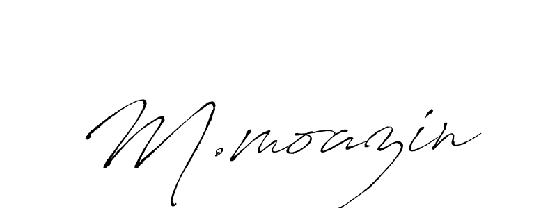 Make a beautiful signature design for name M.moazin. With this signature (Antro_Vectra) style, you can create a handwritten signature for free. M.moazin signature style 6 images and pictures png