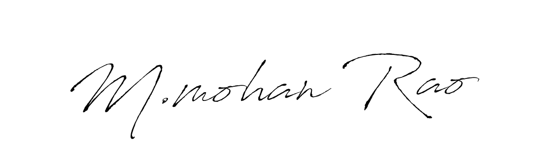 Create a beautiful signature design for name M.mohan Rao. With this signature (Antro_Vectra) fonts, you can make a handwritten signature for free. M.mohan Rao signature style 6 images and pictures png