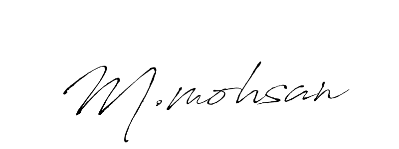 Antro_Vectra is a professional signature style that is perfect for those who want to add a touch of class to their signature. It is also a great choice for those who want to make their signature more unique. Get M.mohsan name to fancy signature for free. M.mohsan signature style 6 images and pictures png