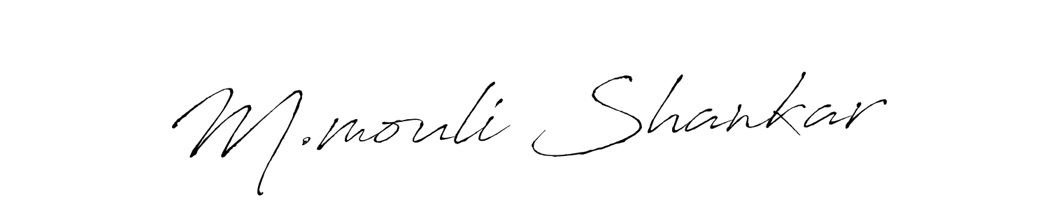 You should practise on your own different ways (Antro_Vectra) to write your name (M.mouli Shankar) in signature. don't let someone else do it for you. M.mouli Shankar signature style 6 images and pictures png