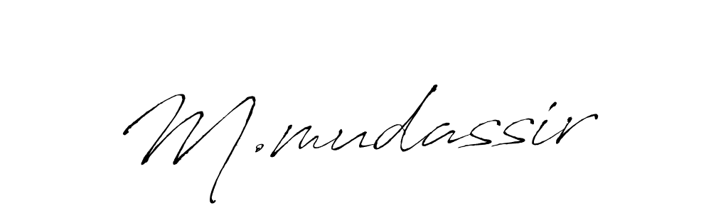 You should practise on your own different ways (Antro_Vectra) to write your name (M.mudassir) in signature. don't let someone else do it for you. M.mudassir signature style 6 images and pictures png