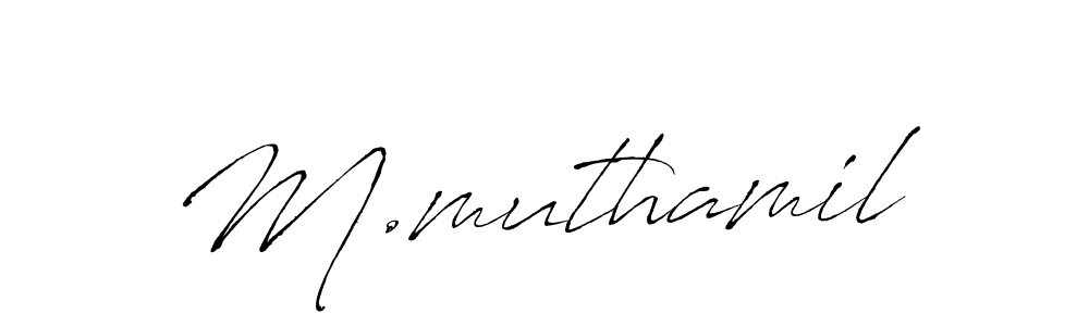 Make a beautiful signature design for name M.muthamil. Use this online signature maker to create a handwritten signature for free. M.muthamil signature style 6 images and pictures png