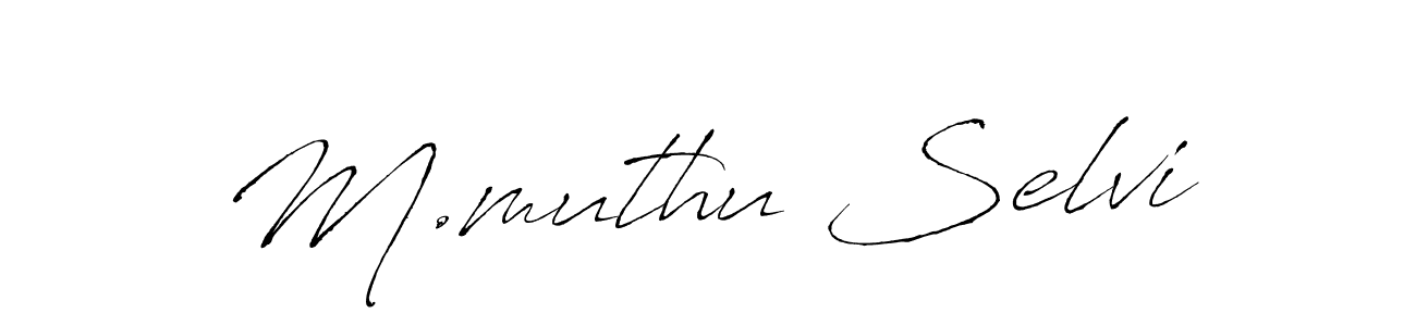 Also You can easily find your signature by using the search form. We will create M.muthu Selvi name handwritten signature images for you free of cost using Antro_Vectra sign style. M.muthu Selvi signature style 6 images and pictures png