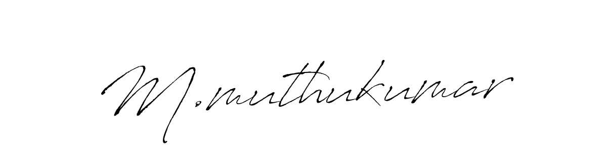 Design your own signature with our free online signature maker. With this signature software, you can create a handwritten (Antro_Vectra) signature for name M.muthukumar. M.muthukumar signature style 6 images and pictures png