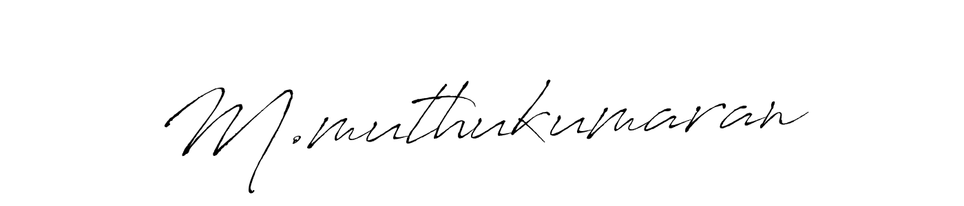 Design your own signature with our free online signature maker. With this signature software, you can create a handwritten (Antro_Vectra) signature for name M.muthukumaran. M.muthukumaran signature style 6 images and pictures png