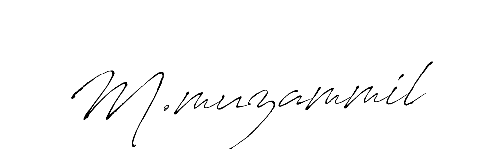 How to make M.muzammil name signature. Use Antro_Vectra style for creating short signs online. This is the latest handwritten sign. M.muzammil signature style 6 images and pictures png