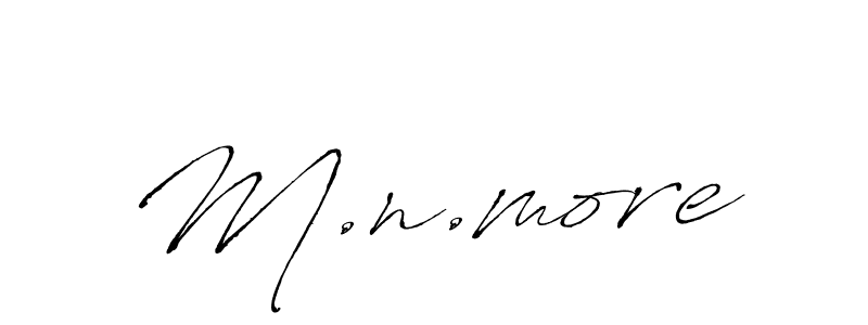 M.n.more stylish signature style. Best Handwritten Sign (Antro_Vectra) for my name. Handwritten Signature Collection Ideas for my name M.n.more. M.n.more signature style 6 images and pictures png