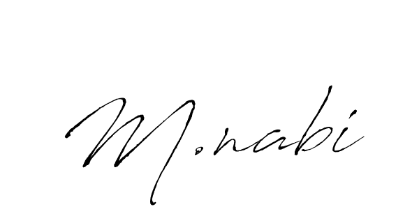 Create a beautiful signature design for name M.nabi. With this signature (Antro_Vectra) fonts, you can make a handwritten signature for free. M.nabi signature style 6 images and pictures png