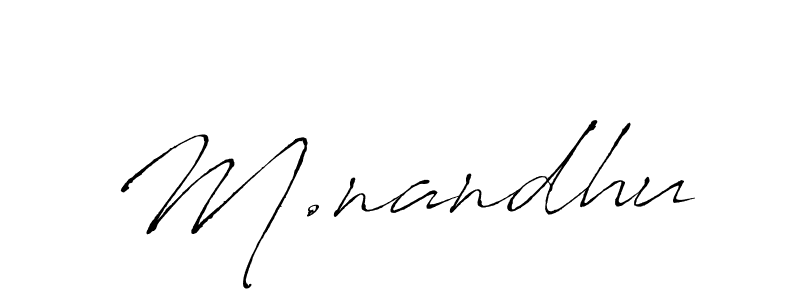Make a beautiful signature design for name M.nandhu. Use this online signature maker to create a handwritten signature for free. M.nandhu signature style 6 images and pictures png