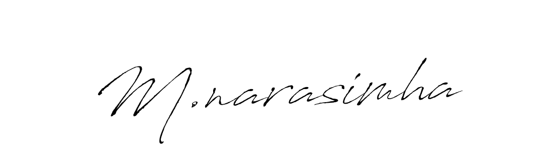 Make a beautiful signature design for name M.narasimha. With this signature (Antro_Vectra) style, you can create a handwritten signature for free. M.narasimha signature style 6 images and pictures png