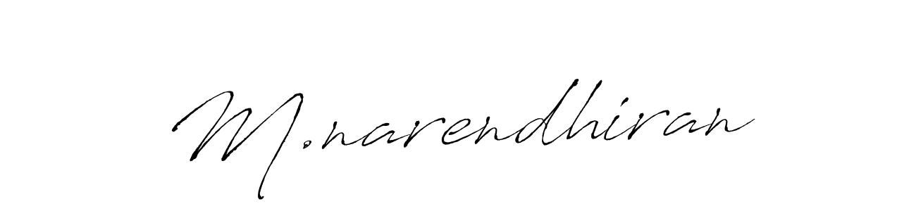 Use a signature maker to create a handwritten signature online. With this signature software, you can design (Antro_Vectra) your own signature for name M.narendhiran. M.narendhiran signature style 6 images and pictures png