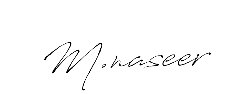 How to make M.naseer signature? Antro_Vectra is a professional autograph style. Create handwritten signature for M.naseer name. M.naseer signature style 6 images and pictures png