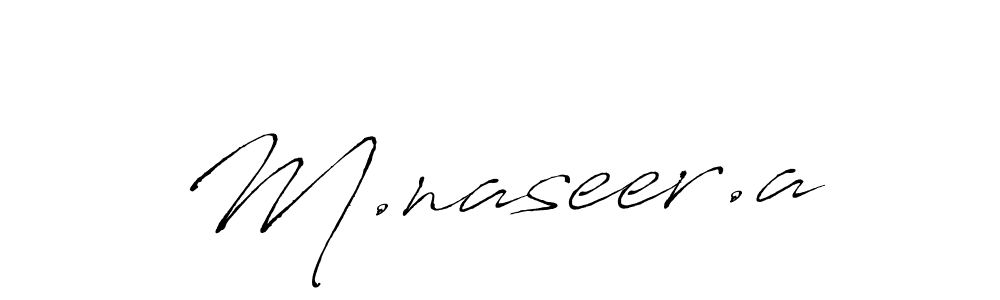 Also we have M.naseer.a name is the best signature style. Create professional handwritten signature collection using Antro_Vectra autograph style. M.naseer.a signature style 6 images and pictures png