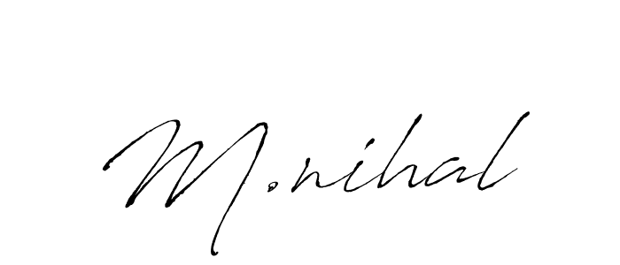 You should practise on your own different ways (Antro_Vectra) to write your name (M.nihal) in signature. don't let someone else do it for you. M.nihal signature style 6 images and pictures png