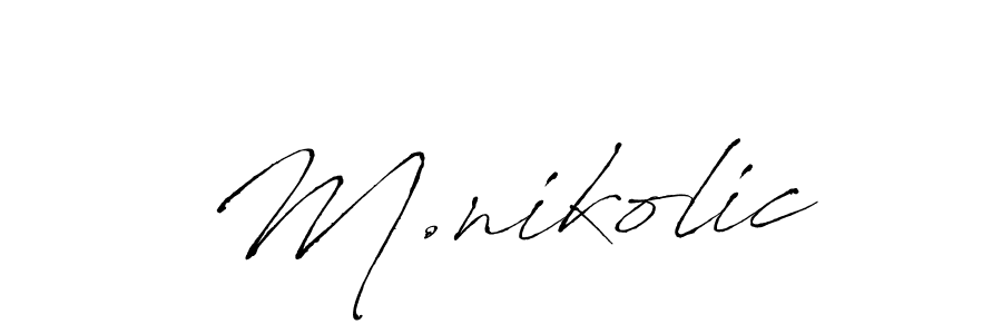 How to make M.nikolic name signature. Use Antro_Vectra style for creating short signs online. This is the latest handwritten sign. M.nikolic signature style 6 images and pictures png