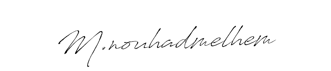 How to Draw M.nouhadmelhem signature style? Antro_Vectra is a latest design signature styles for name M.nouhadmelhem. M.nouhadmelhem signature style 6 images and pictures png
