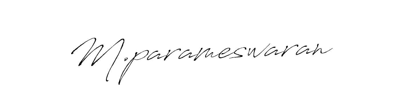 This is the best signature style for the M.parameswaran name. Also you like these signature font (Antro_Vectra). Mix name signature. M.parameswaran signature style 6 images and pictures png