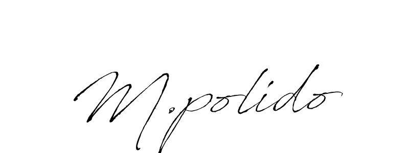 The best way (Antro_Vectra) to make a short signature is to pick only two or three words in your name. The name M.polido include a total of six letters. For converting this name. M.polido signature style 6 images and pictures png