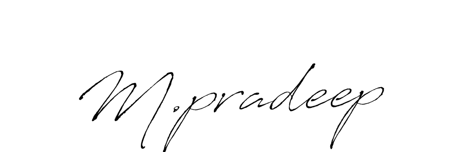 M.pradeep stylish signature style. Best Handwritten Sign (Antro_Vectra) for my name. Handwritten Signature Collection Ideas for my name M.pradeep. M.pradeep signature style 6 images and pictures png