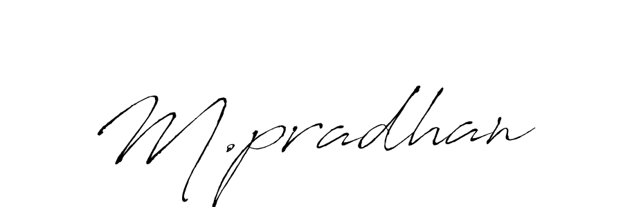 M.pradhan stylish signature style. Best Handwritten Sign (Antro_Vectra) for my name. Handwritten Signature Collection Ideas for my name M.pradhan. M.pradhan signature style 6 images and pictures png