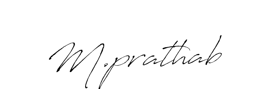 How to make M.prathab name signature. Use Antro_Vectra style for creating short signs online. This is the latest handwritten sign. M.prathab signature style 6 images and pictures png