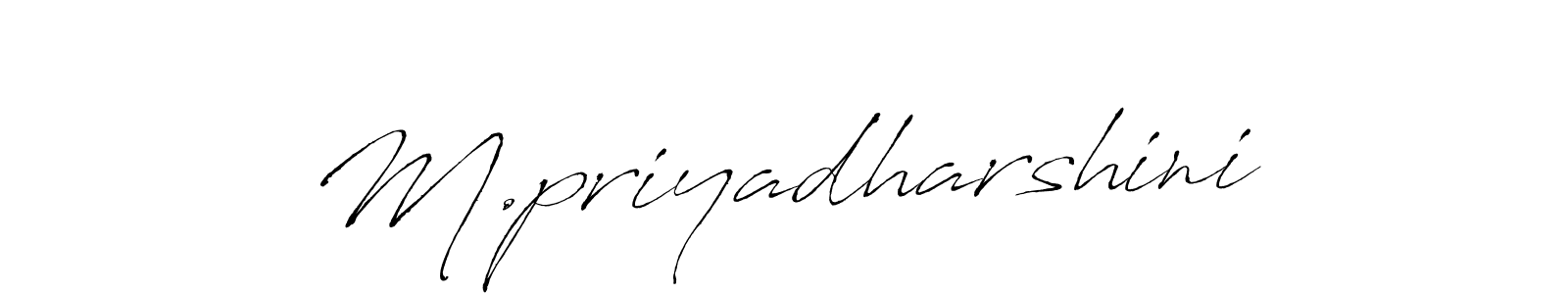 M.priyadharshini stylish signature style. Best Handwritten Sign (Antro_Vectra) for my name. Handwritten Signature Collection Ideas for my name M.priyadharshini. M.priyadharshini signature style 6 images and pictures png