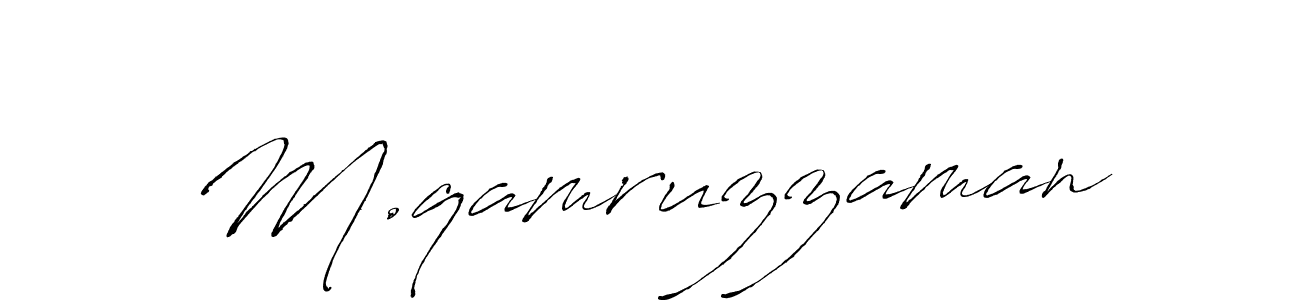 Create a beautiful signature design for name M.qamruzzaman. With this signature (Antro_Vectra) fonts, you can make a handwritten signature for free. M.qamruzzaman signature style 6 images and pictures png