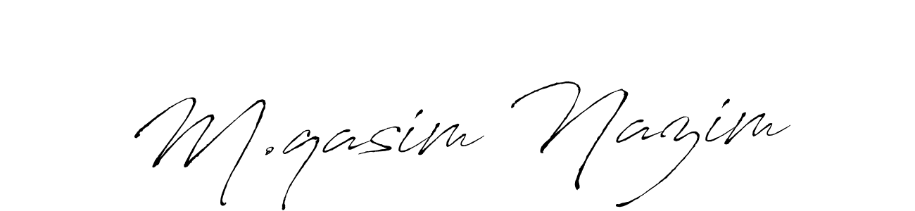 Make a beautiful signature design for name M.qasim Nazim. Use this online signature maker to create a handwritten signature for free. M.qasim Nazim signature style 6 images and pictures png