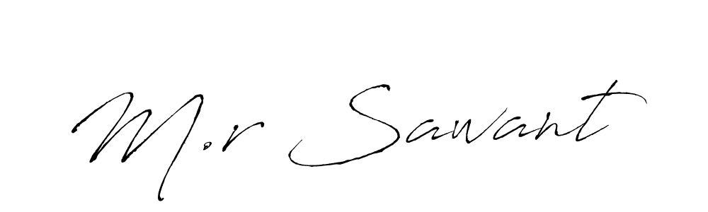 Create a beautiful signature design for name M.r Sawant. With this signature (Antro_Vectra) fonts, you can make a handwritten signature for free. M.r Sawant signature style 6 images and pictures png