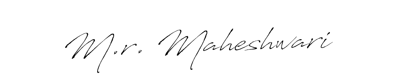 Make a beautiful signature design for name M.r. Maheshwari. With this signature (Antro_Vectra) style, you can create a handwritten signature for free. M.r. Maheshwari signature style 6 images and pictures png