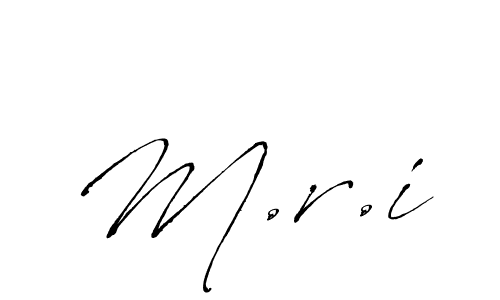 Create a beautiful signature design for name M.r.i. With this signature (Antro_Vectra) fonts, you can make a handwritten signature for free. M.r.i signature style 6 images and pictures png