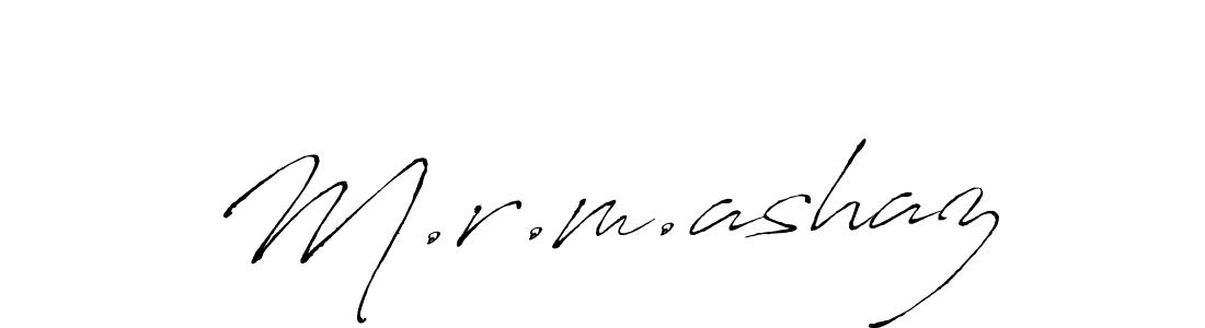How to Draw M.r.m.ashaz signature style? Antro_Vectra is a latest design signature styles for name M.r.m.ashaz. M.r.m.ashaz signature style 6 images and pictures png
