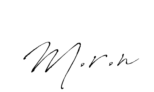 The best way (Antro_Vectra) to make a short signature is to pick only two or three words in your name. The name M.r.n include a total of six letters. For converting this name. M.r.n signature style 6 images and pictures png