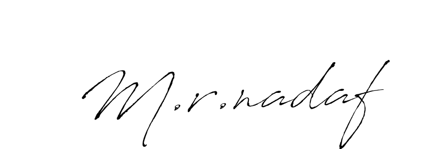 Similarly Antro_Vectra is the best handwritten signature design. Signature creator online .You can use it as an online autograph creator for name M.r.nadaf. M.r.nadaf signature style 6 images and pictures png