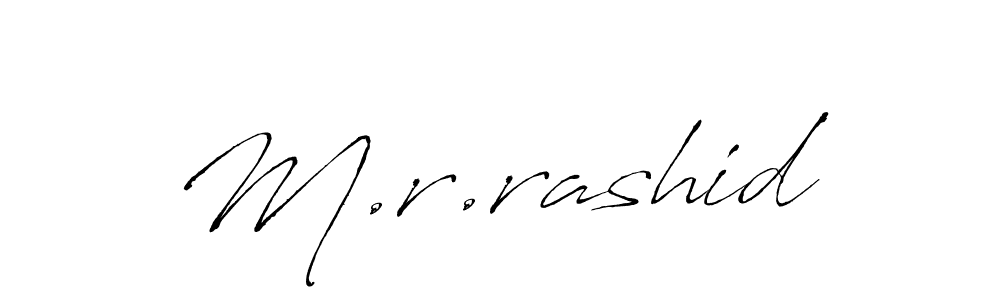 How to make M.r.rashid signature? Antro_Vectra is a professional autograph style. Create handwritten signature for M.r.rashid name. M.r.rashid signature style 6 images and pictures png
