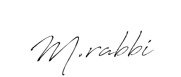 Create a beautiful signature design for name M.rabbi. With this signature (Antro_Vectra) fonts, you can make a handwritten signature for free. M.rabbi signature style 6 images and pictures png