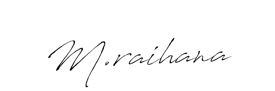 Similarly Antro_Vectra is the best handwritten signature design. Signature creator online .You can use it as an online autograph creator for name M.raihana. M.raihana signature style 6 images and pictures png