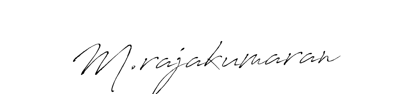 Make a beautiful signature design for name M.rajakumaran. With this signature (Antro_Vectra) style, you can create a handwritten signature for free. M.rajakumaran signature style 6 images and pictures png
