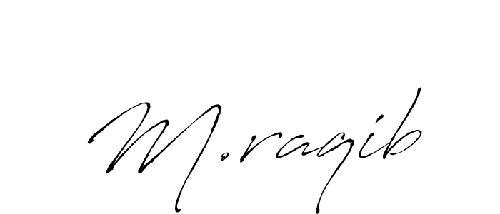 Use a signature maker to create a handwritten signature online. With this signature software, you can design (Antro_Vectra) your own signature for name M.raqib. M.raqib signature style 6 images and pictures png