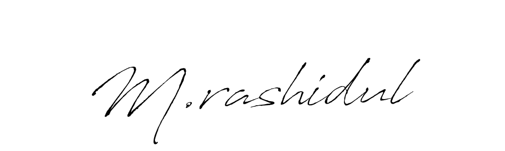 How to make M.rashidul signature? Antro_Vectra is a professional autograph style. Create handwritten signature for M.rashidul name. M.rashidul signature style 6 images and pictures png