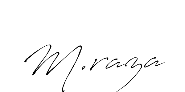 Create a beautiful signature design for name M.raza. With this signature (Antro_Vectra) fonts, you can make a handwritten signature for free. M.raza signature style 6 images and pictures png