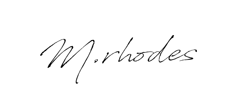 How to make M.rhodes signature? Antro_Vectra is a professional autograph style. Create handwritten signature for M.rhodes name. M.rhodes signature style 6 images and pictures png