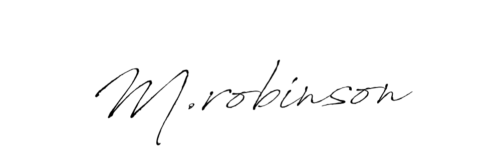 How to make M.robinson signature? Antro_Vectra is a professional autograph style. Create handwritten signature for M.robinson name. M.robinson signature style 6 images and pictures png