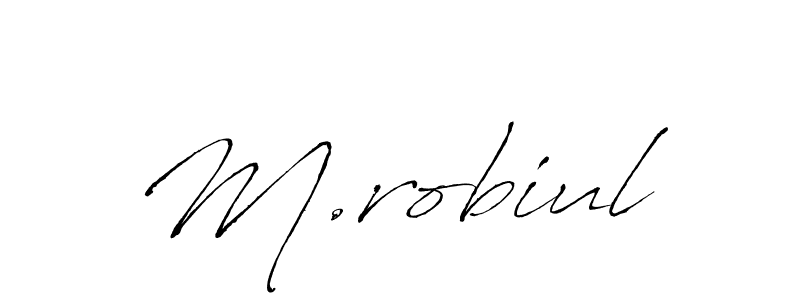 Also we have M.robiul name is the best signature style. Create professional handwritten signature collection using Antro_Vectra autograph style. M.robiul signature style 6 images and pictures png